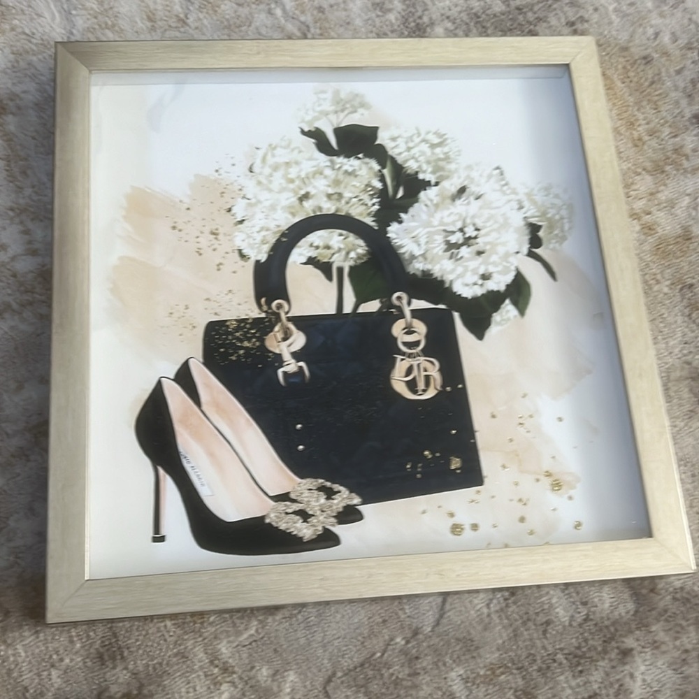 Oliver Gal Dior Manolo Blahnik Framed Fashion Glam Artwork - Picture 5 of 7